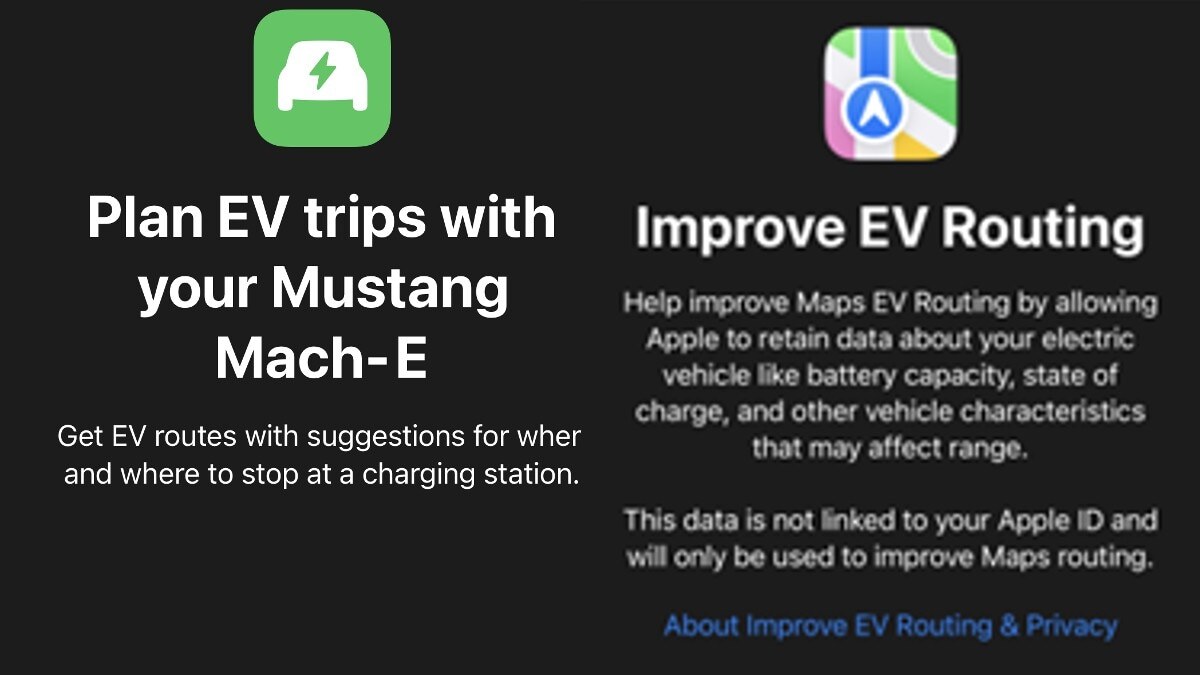 مسیریابی EV نقشه&zwnj;های اپل 