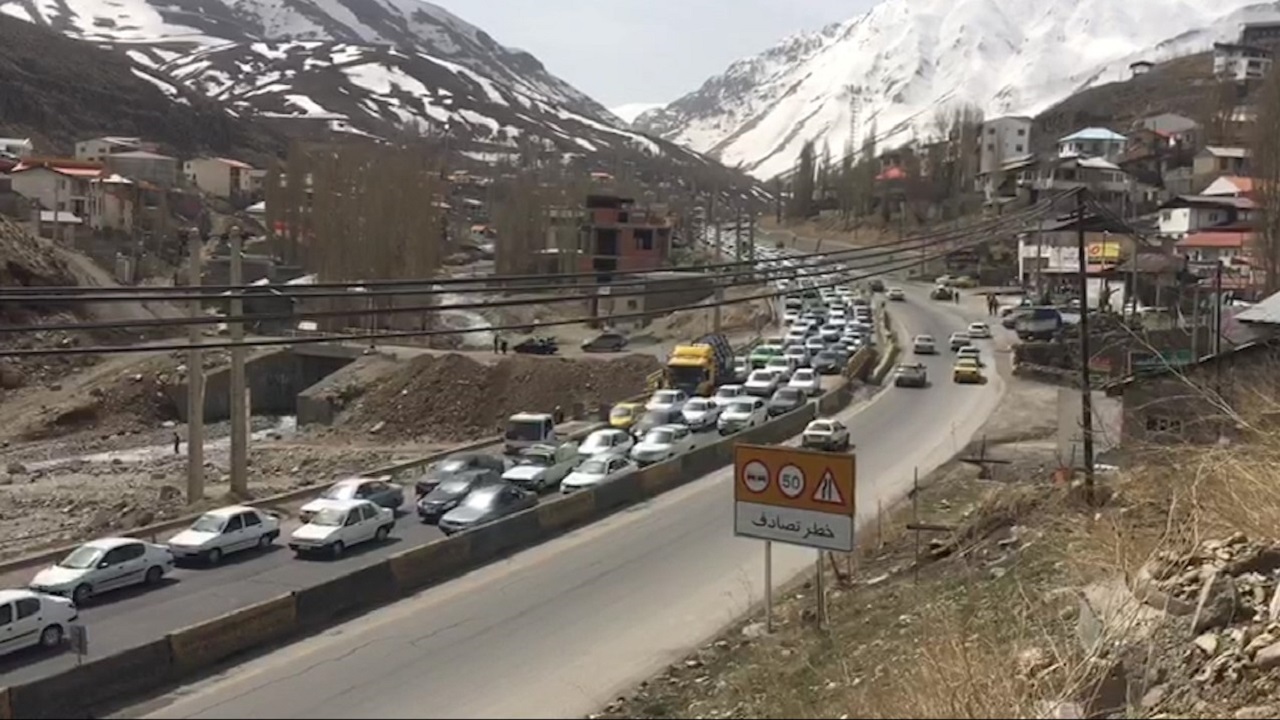 جاده هراز هم یکطرفه شد