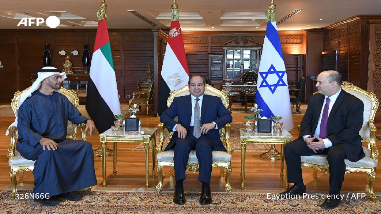 نشست سران مصر و امارات با نخست وزیر رژیم صهیونیستی