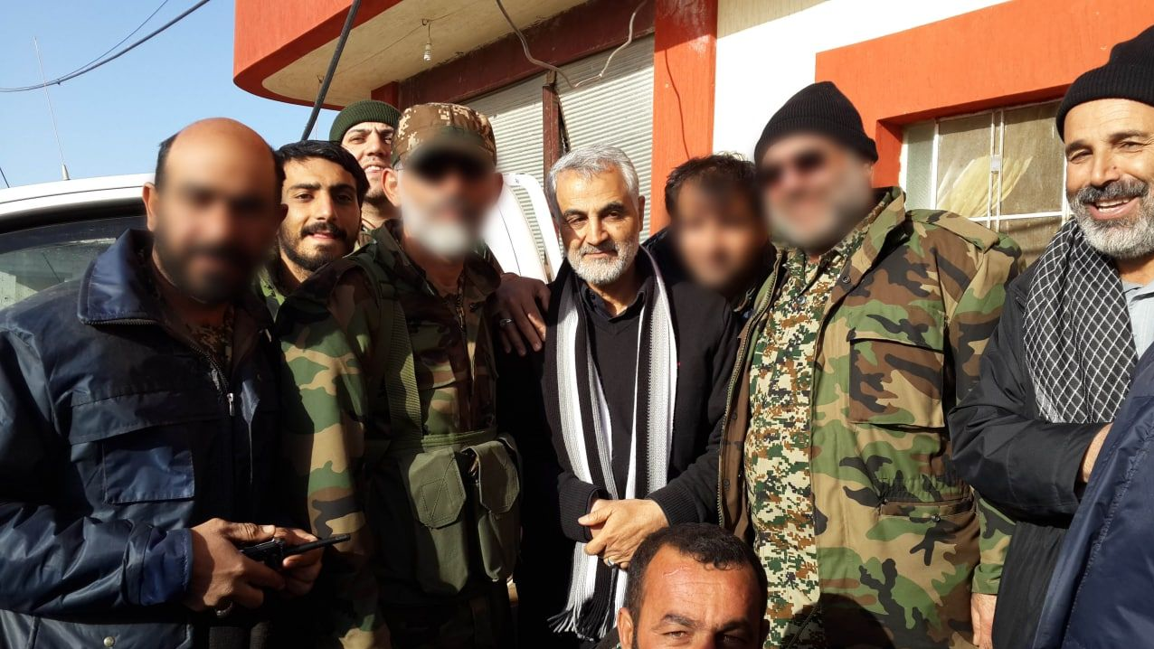 عکس حاج قاسم  شهید صدرزاده و فاطمیون