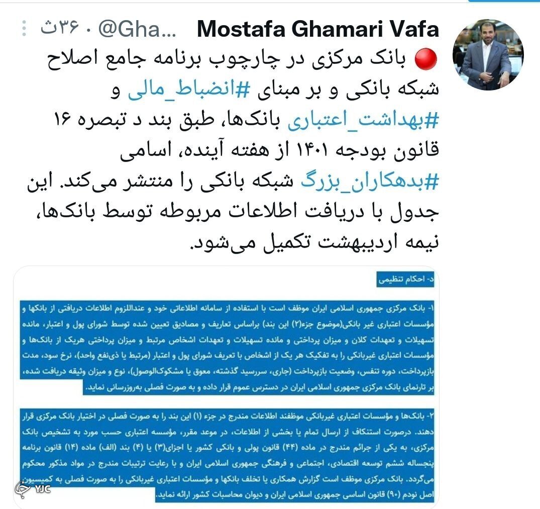لیست ابر بدهکاران بانکی ناقص منتشر شد///ابربهکارانی که دوباره تسهیلات گرفته اند! ///