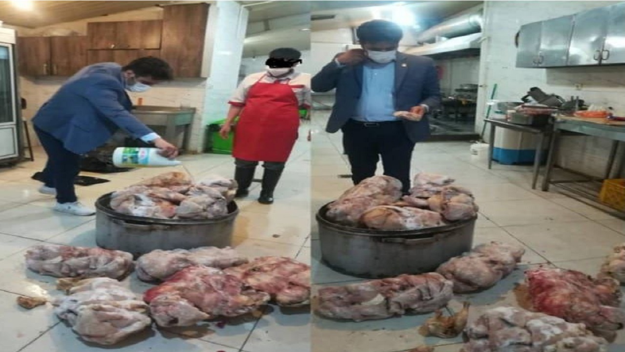 کشف بیش از یک تن گوشت و مرغ فاسد در یک رستوران بین راهی