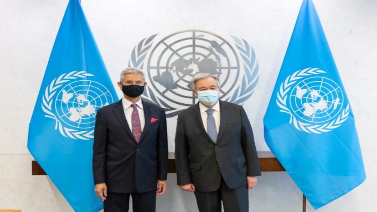دبیرکل سازمان ملل و وزیر خارجه هند اوضاع افغانستان را بررسی کردند