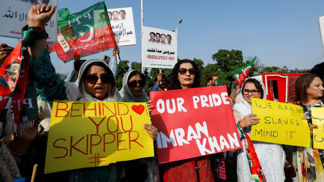 تظاهرات در لندن در حمایت از «عمران خان»