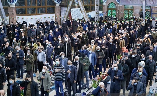 مراسم وداع با پیکر آیت الله رودباری از علمای برجسته گیلان 