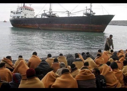 پناهجویان در ساحل
