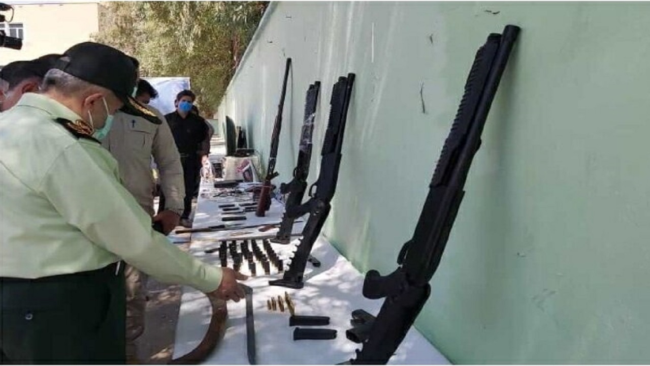 کشف ۱۲۷ قبضه انواع سلاح شکاری و جنگی در خوزستان
