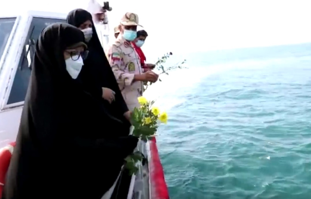 گلباران محل شهادت شهید دریابانی در قشم
