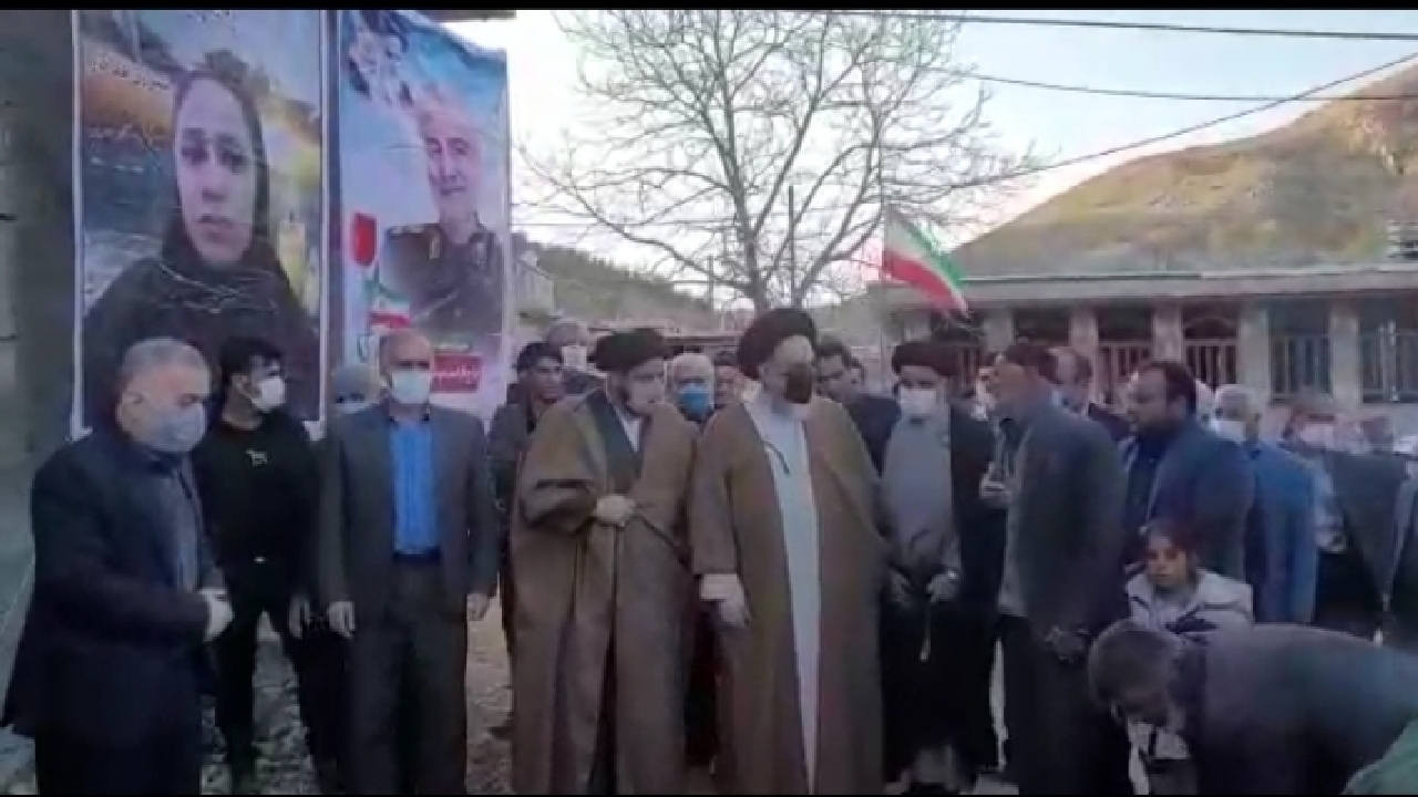 ابراز همدردی آیت الله ملک حسینی با خانواده بانوی فداکار بختیاری