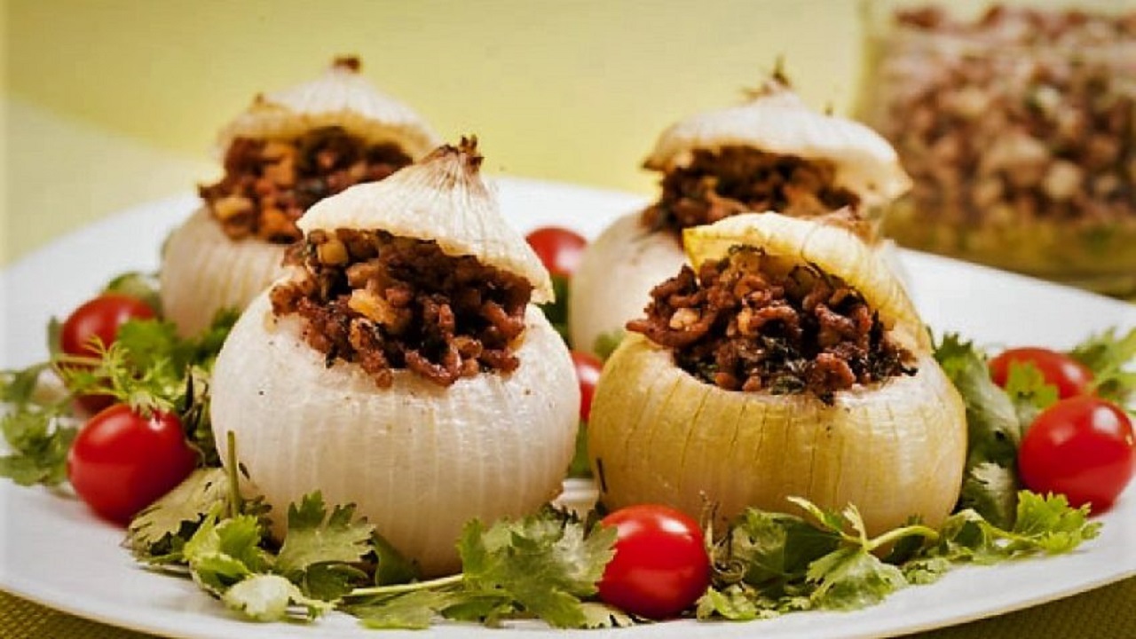 طرز تهیه دلمه پیاز + فیلم