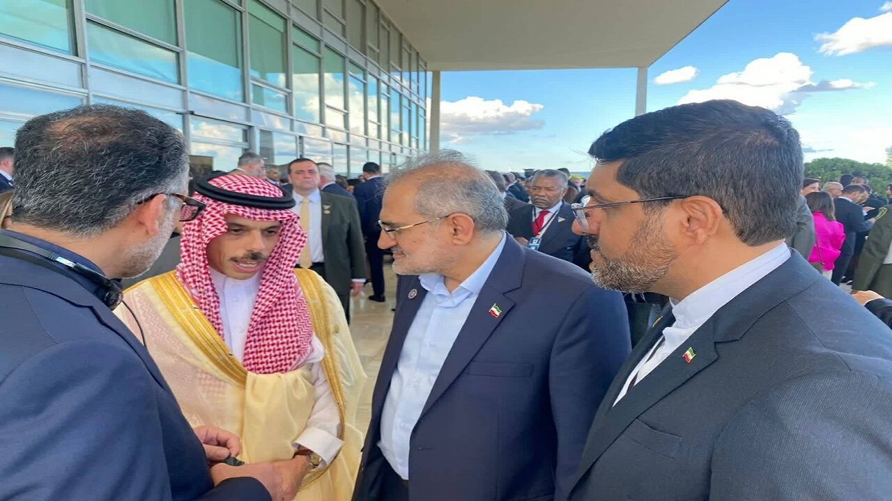 دیدار معاون رئیس جمهور با وزیر خارجه عربستان در برزیل