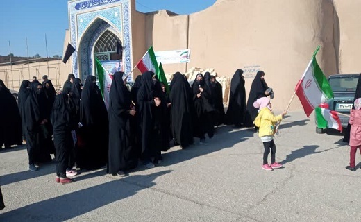 پیاده روی تعدادی از خواهران بسیجی همزمان با هفته بصیرت+تصویر