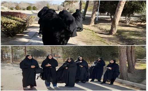 پیاده روی تعدادی از خواهران بسیجی همزمان با هفته بصیرت+تصویر