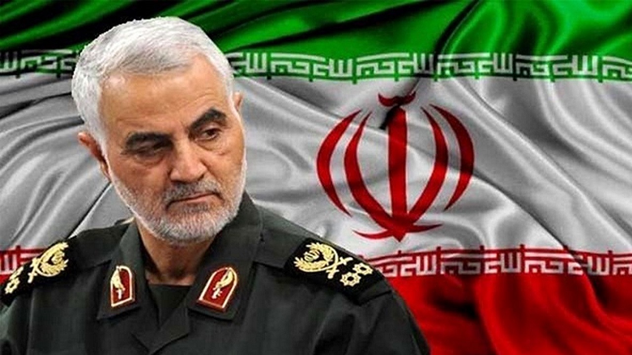 ادای احترام سردار قاآنی و رئیس مجلس به شهید سلیمانی + فیلم و عکس