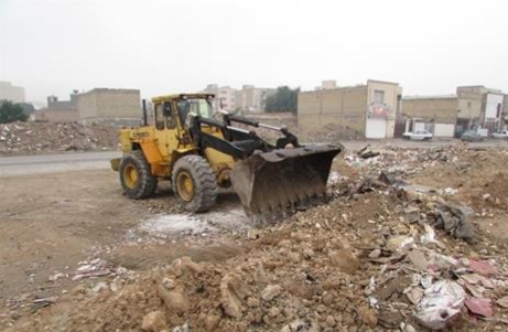 پاکسازی معابر شهری اهواز پس از بارندگی