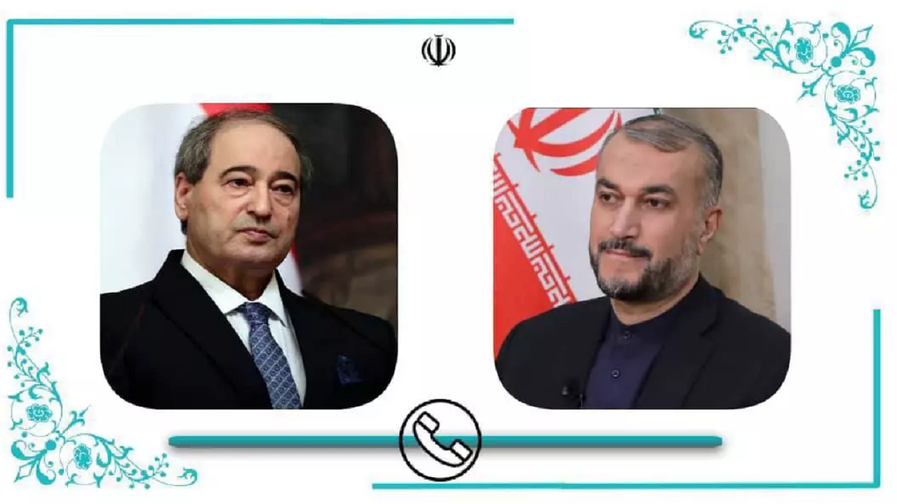گفتگوی تلفنی وزرای امور خارجه جمهوری اسلامی ایران و سوریه