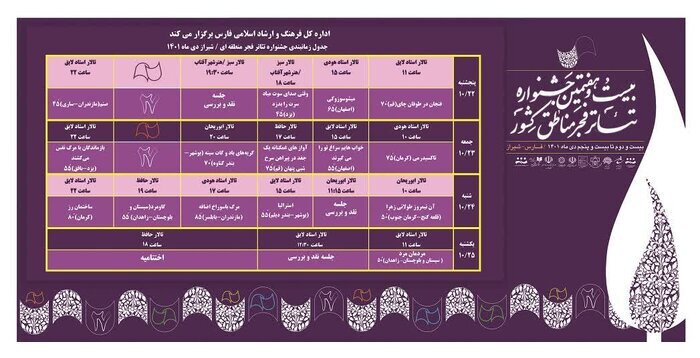 آغاز جشنواره تئاتر فجر از امروز در شیراز