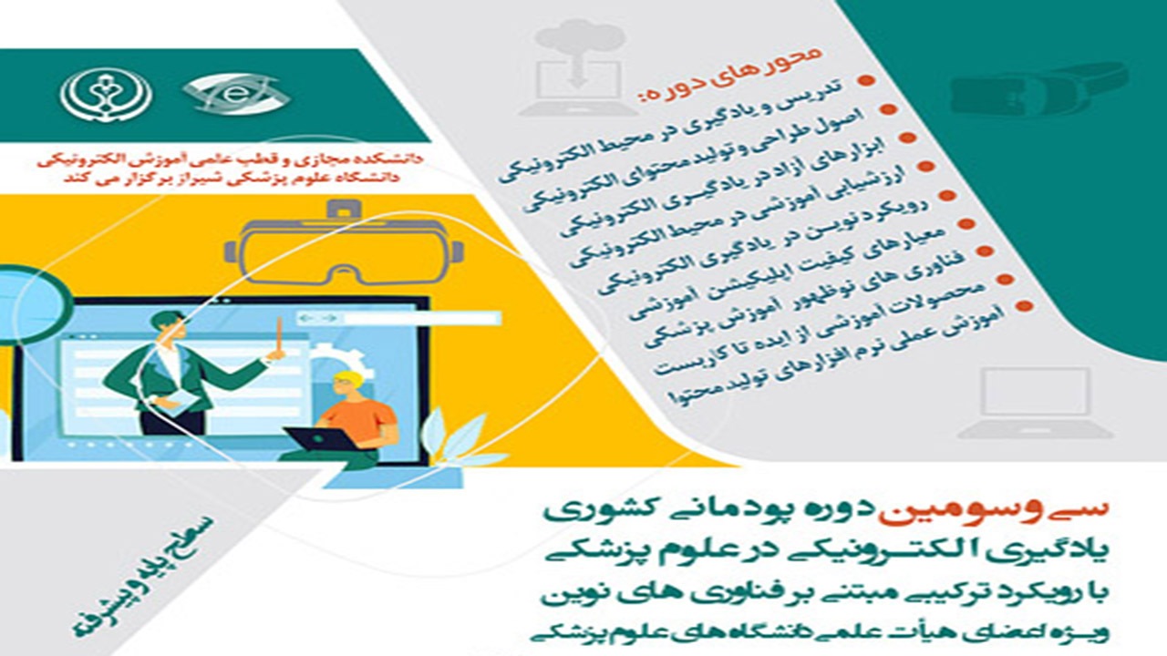 برگزاری سی و سومین دوره فلوشیپ کشوری یادگیری الکترونیکی در شیراز