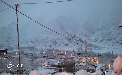طبیعت زیبای برفی روستای گلویک  و سانیچ در شهرستان تفت+تصویر