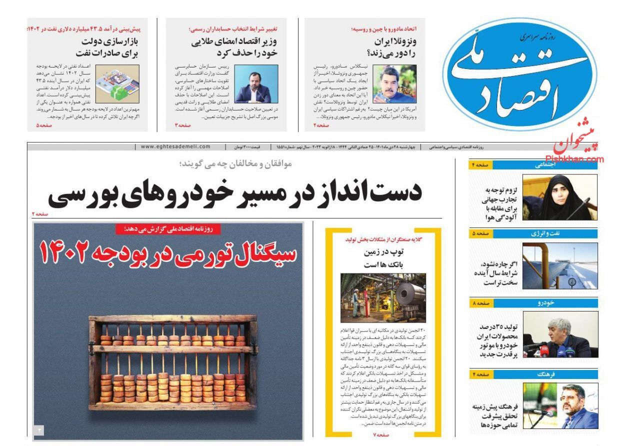 روزنامه اقتصاد ملی