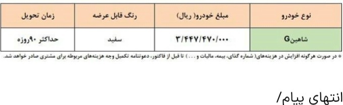 آغاز پیش فروش خودرو شاهین