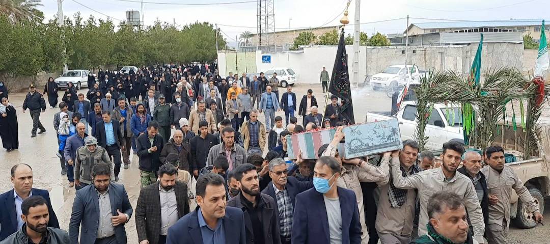 تجدید بیعت اهالی جویم با شهید گمنام + تصاویر