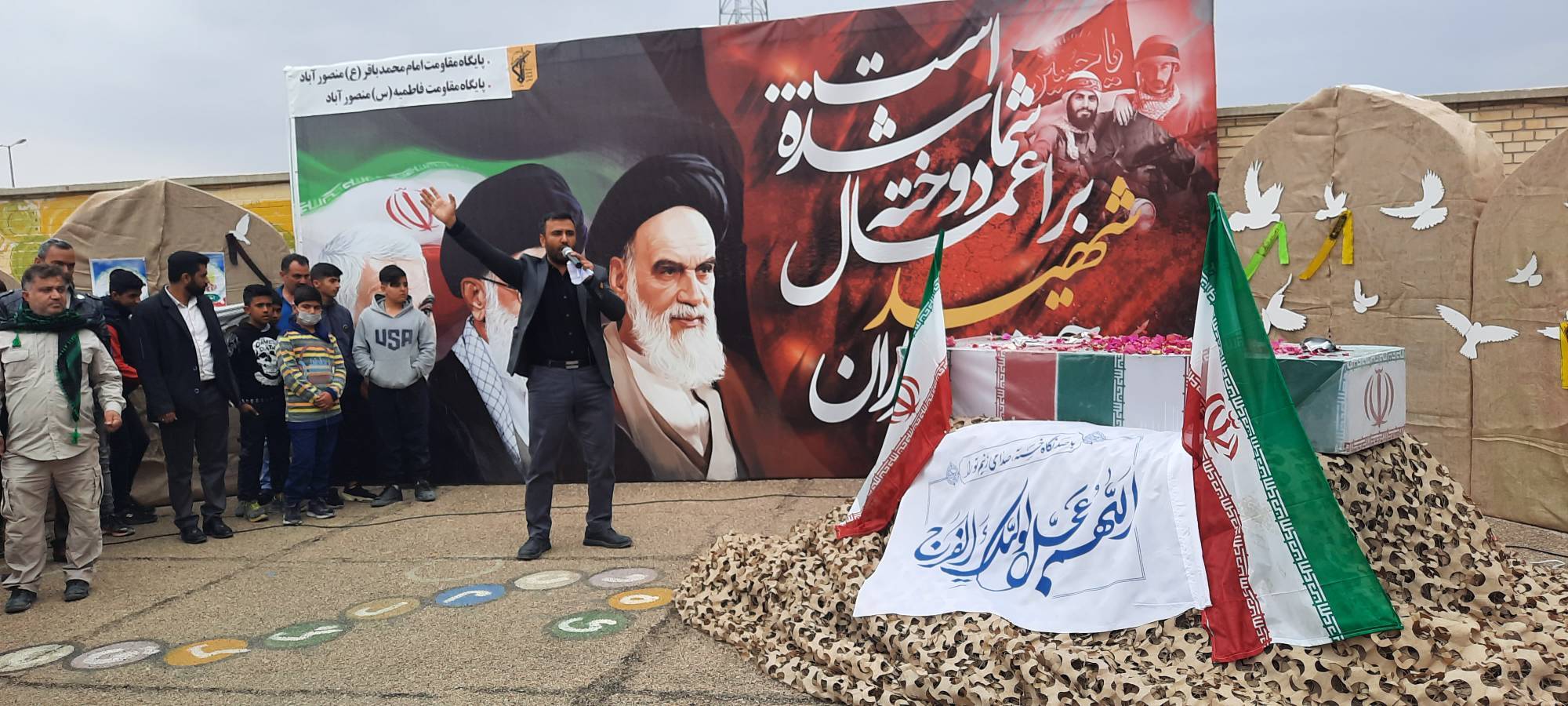تجدید بیعت اهالی جویم با شهید گمنام + تصاویر