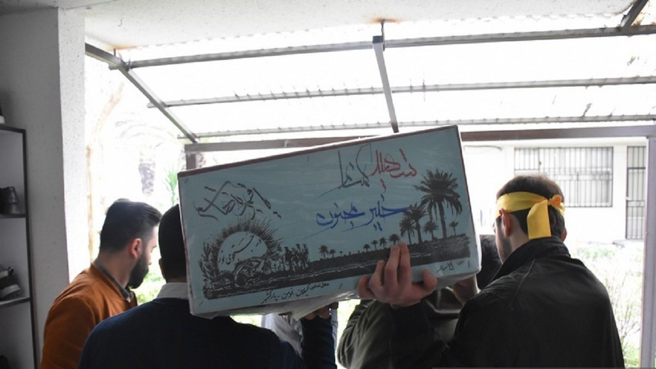 تشییع پیکر شهید گمنام در دانشگاه فرهنگیان رشت