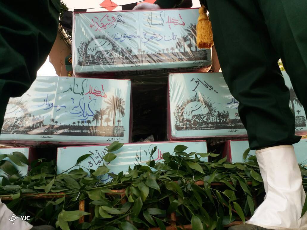 مراسم تشییع شهدای گمنام دفاع مقدس در تهران + تصاویر