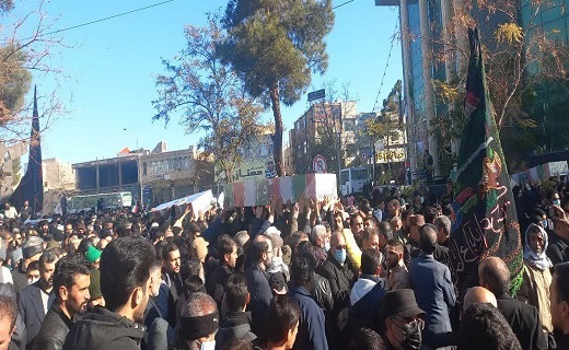 تشییع پیکر ۶ شهید گمنام در بیرجند