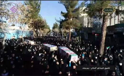 تشییع پیکر ۶ شهید گمنام در بیرجند