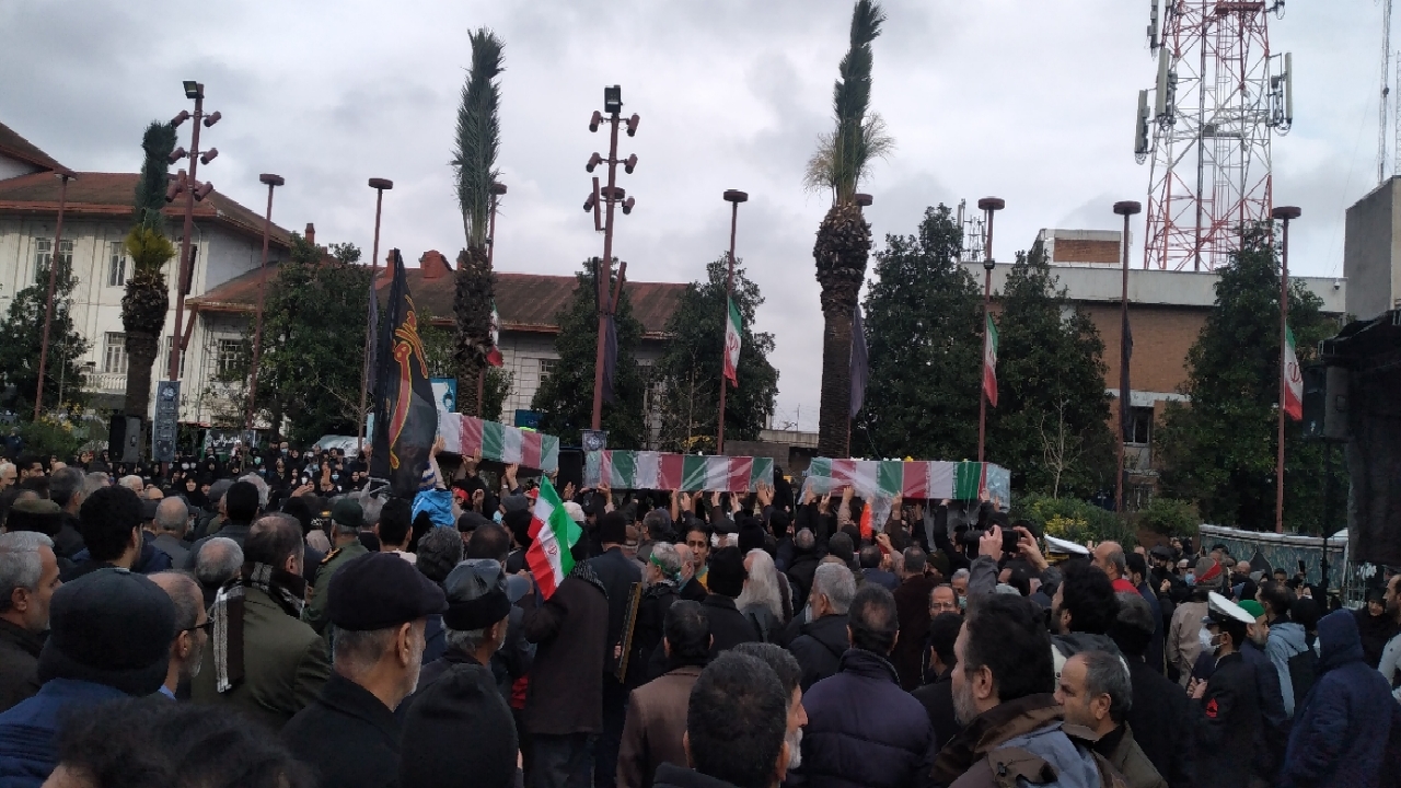 پیکر شهدای گمنام در رشت تشیع شد