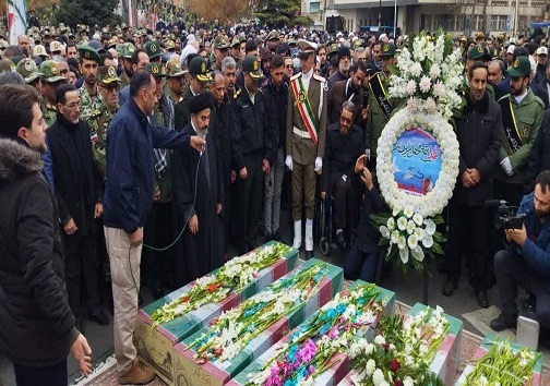 تشییع پیکر مطهر ۶ شهید گمنام دوران دفاع مقدس در ارومیه