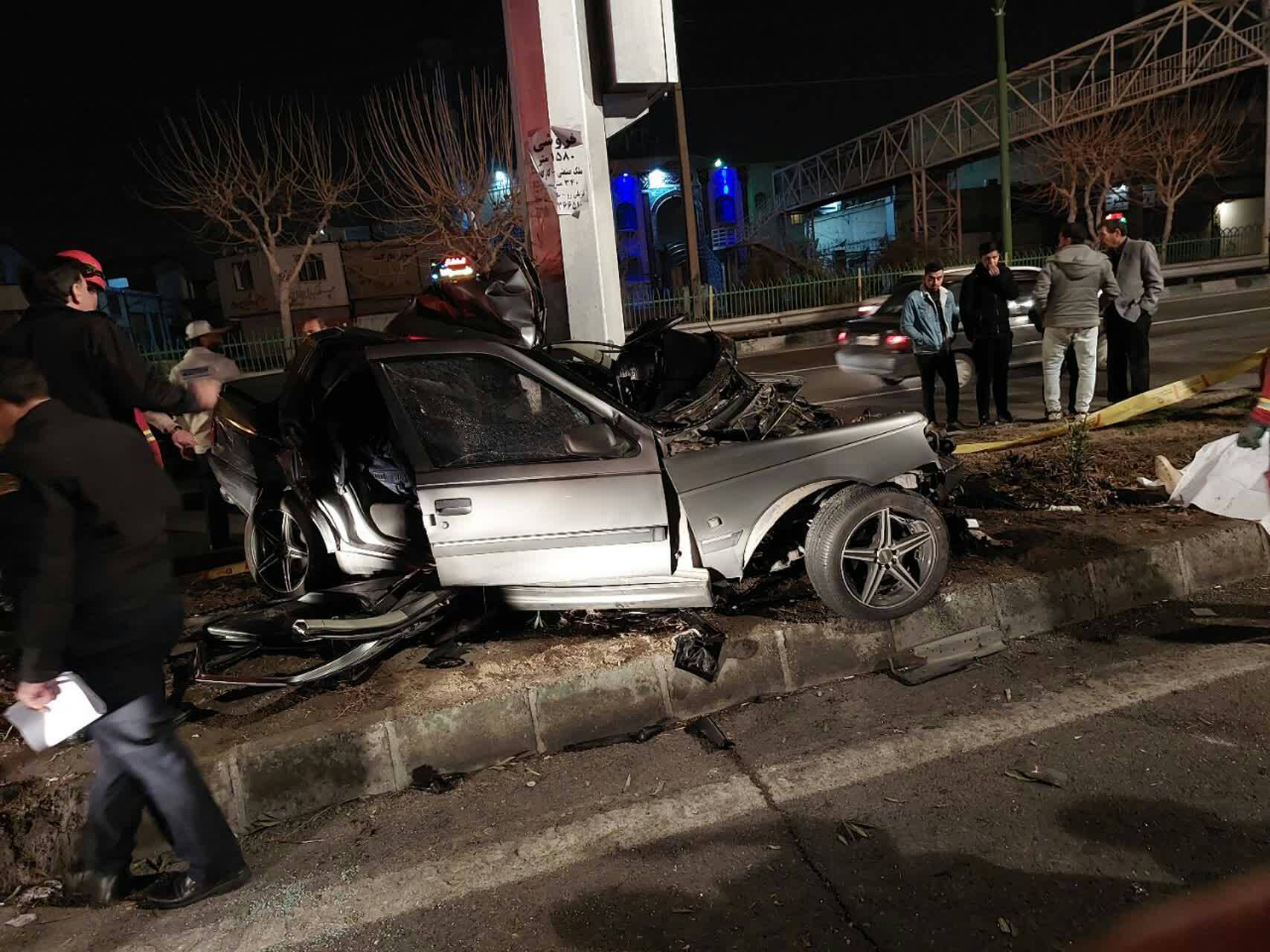 تصادف فوتی در بزرگراه فتح/ راننده و سرنشین فوت کردند