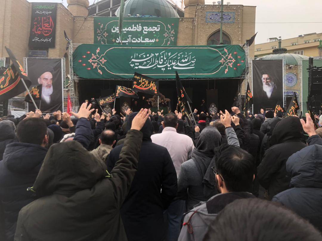 تصاویری از تجمع فاطمیون در سعادت آباد تهران