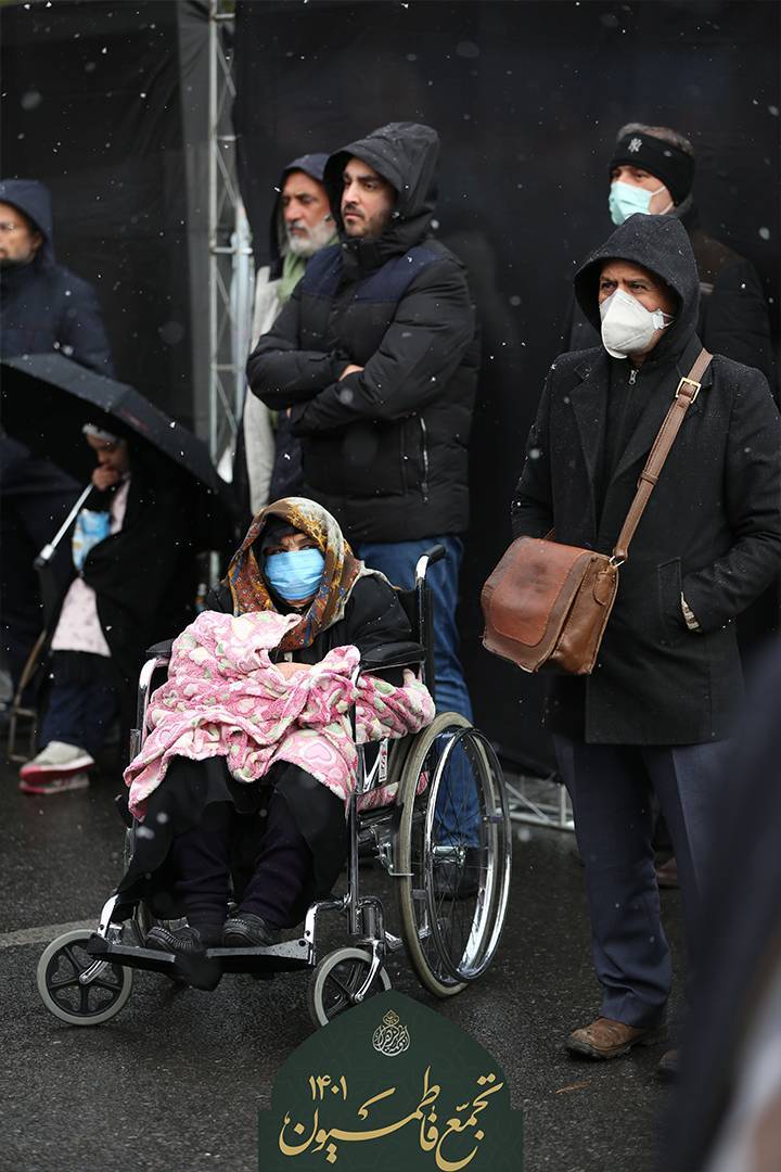 تصاویری از تجمع فاطمیون در سعادت آباد تهران