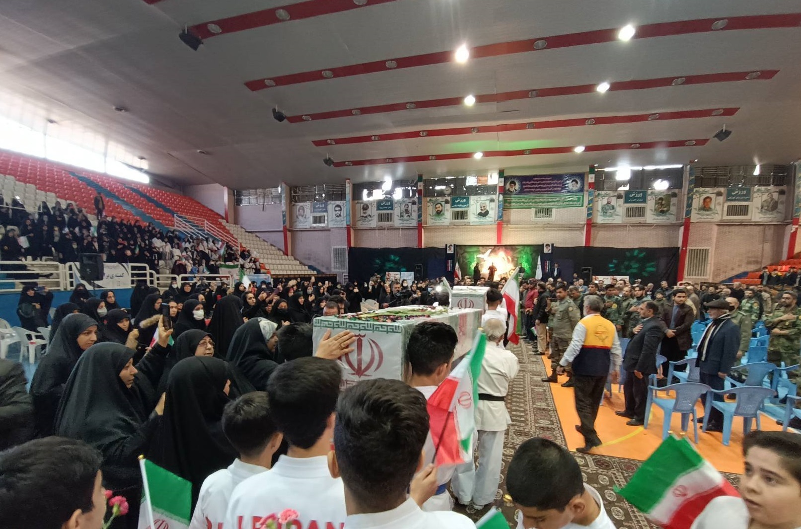 وداع ورزشکاران خراسان رضوی با دو شهید گمنام دفاع مقدس