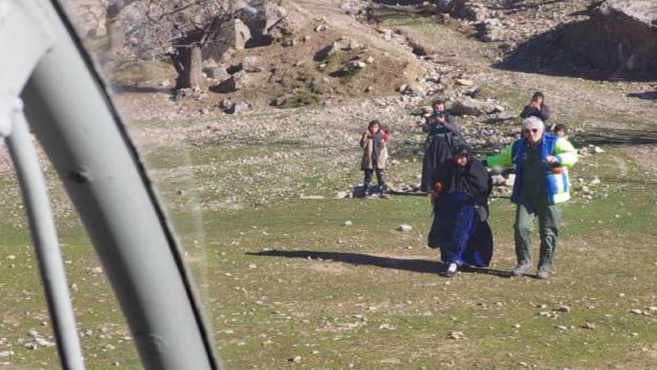 نجات جان مادر باردار با بالگرد اورژانس