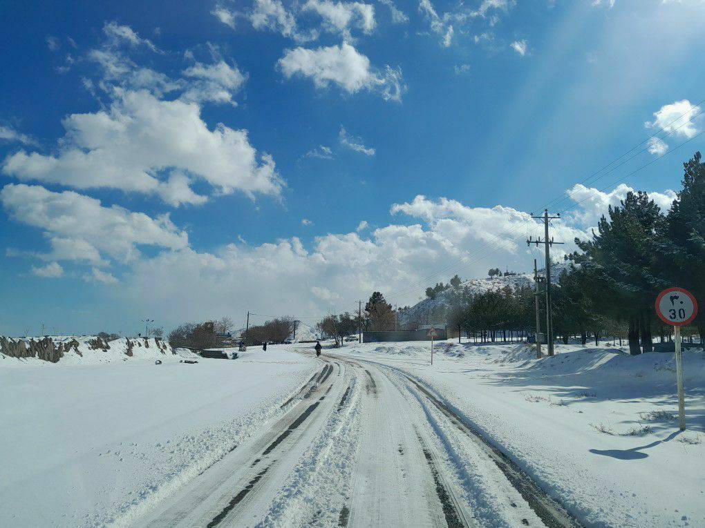 بارش برف زمستانی در کدکن خراسان رضوی+ عکس