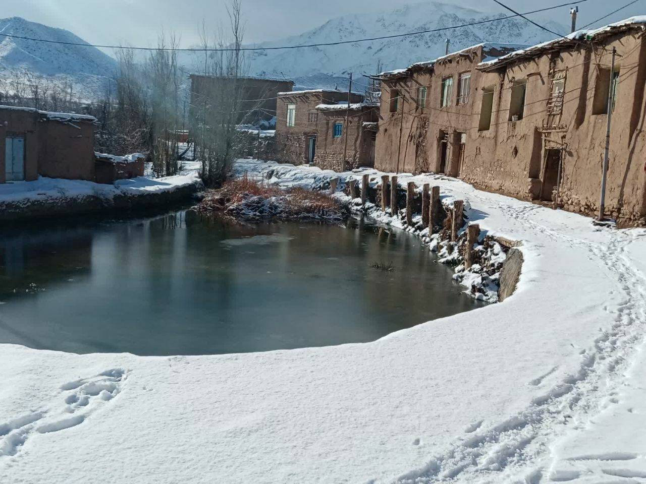 بارش برف زمستانی در کدکن خراسان رضوی+ عکس