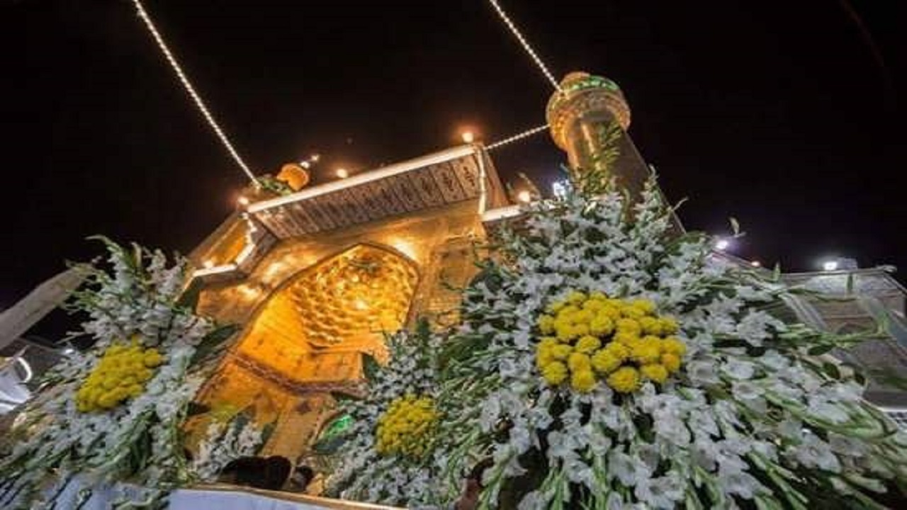 حال و هوای حرم حضرت علی (ع) در شب میلاد + فیلم