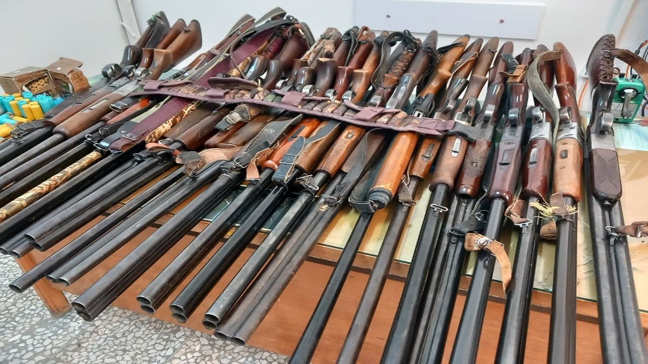 کشف و ضبط ۲۹ قبضه سلاح شکاری در مازندران