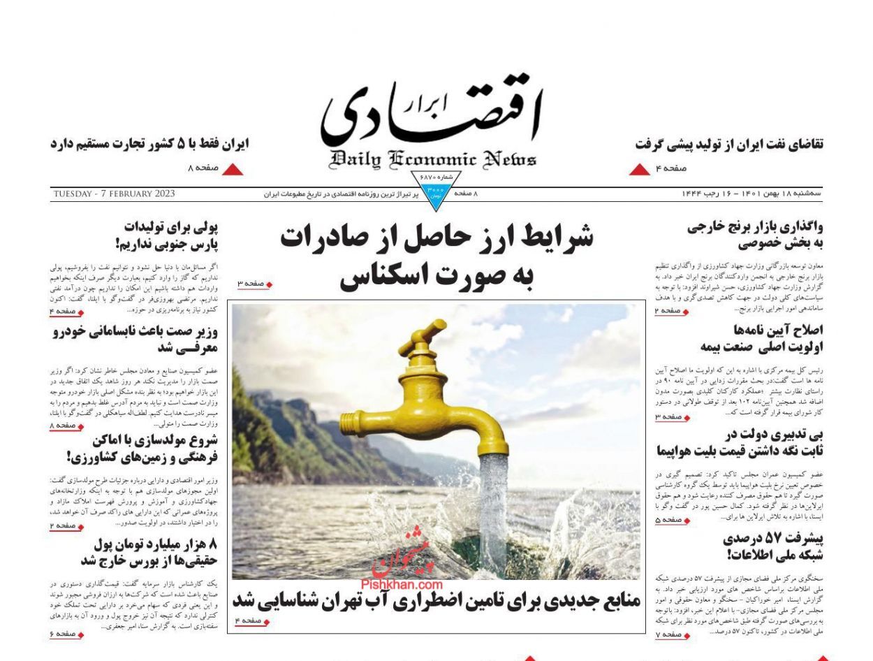 روزنامه ابرار اقتصادی