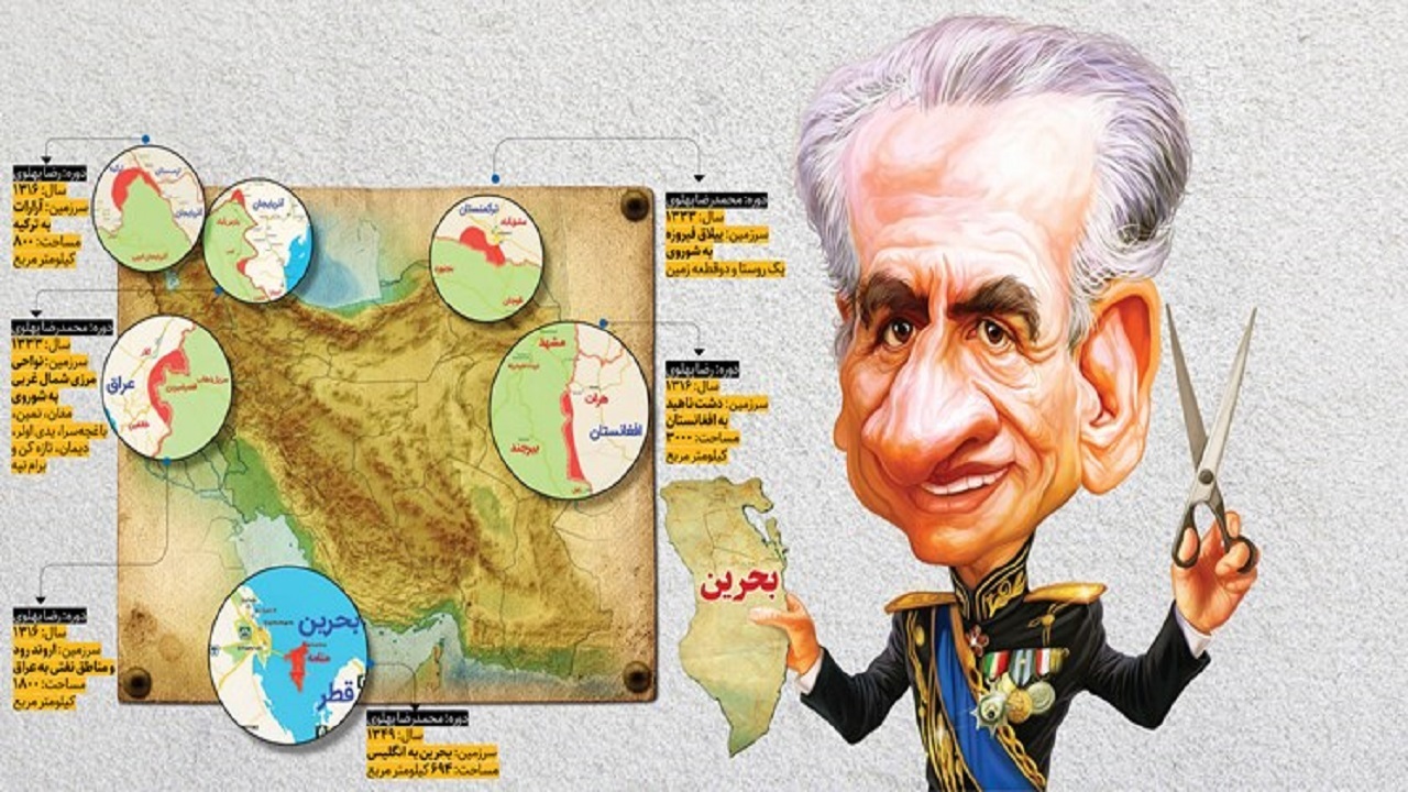 پهلوی‌ها به‌جز بحرین کدام مناطق ایران را واگذار کردند؟