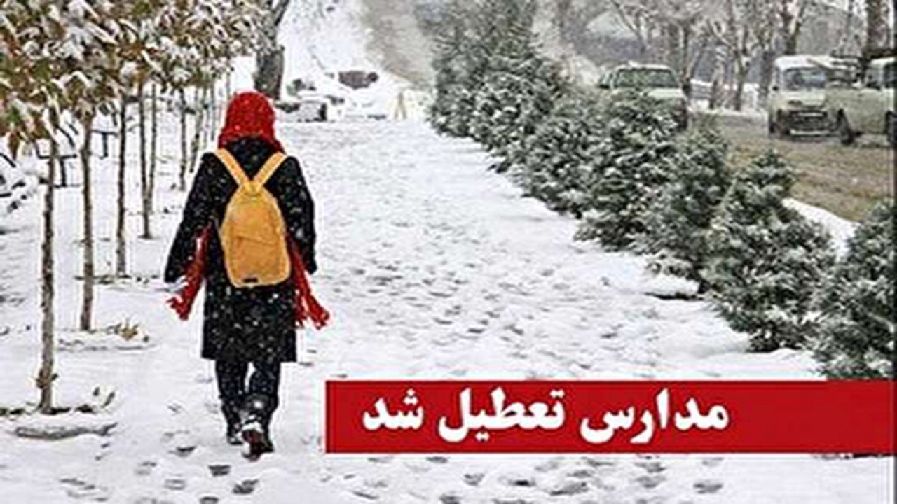 بارش سنگین برف مدارس شهرستان دلفان را تعطیل کرد