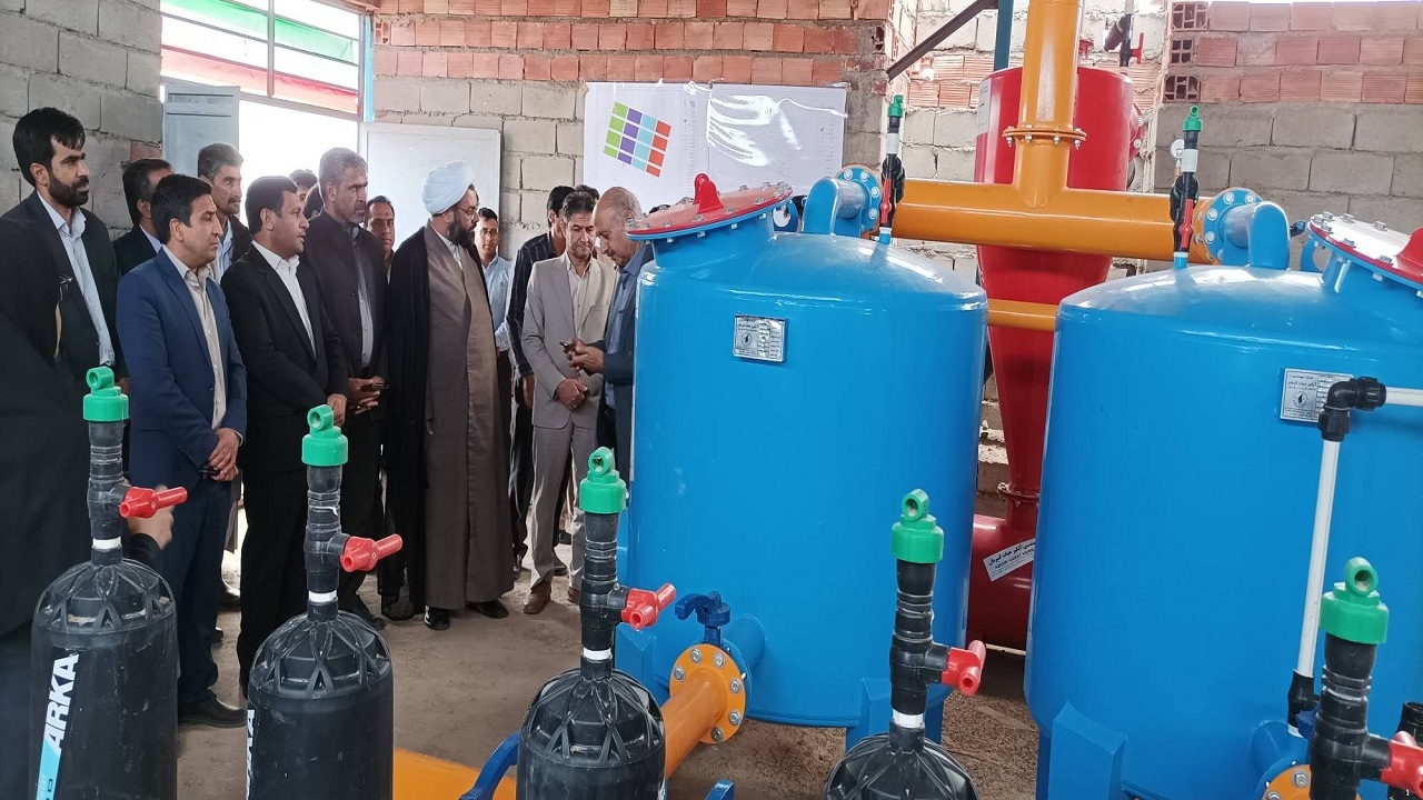 افتتاح طرح آبیاری نوین در ریگان