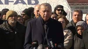 اردوغان: در واکنش اولیه به زلزله برخی مشکلات وجود داشت