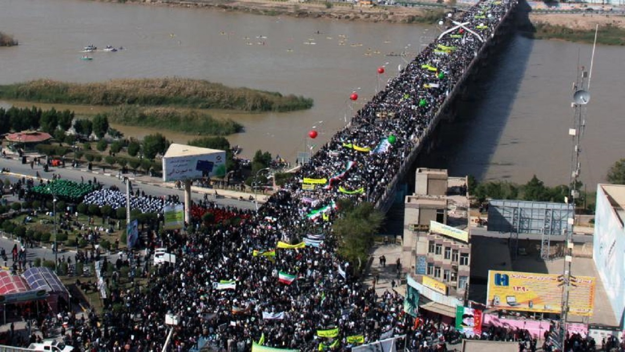 اعلام مسیر‌های راهپیمایی ۲۲ بهمن در نقاط مختلف خوزستان