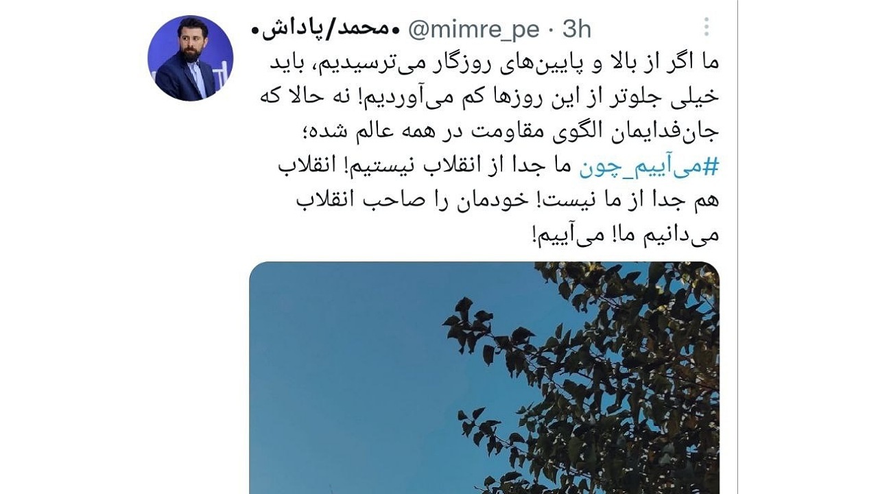 کاربران مجازی هشتگ می&zwnj;آییم&zwnj; چون و پرچم&zwnj; اتحاد را ترند کردند