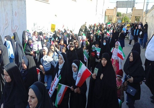حضور بانوان هفتکلی در راهپیمایی 22 بهمن1401